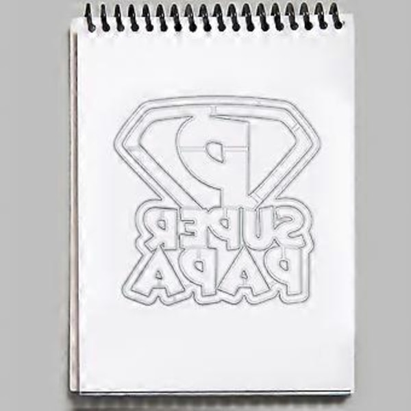 Super Papa Metal Skæreforme Stencil DIY Scrapbooking Album Papir Kort Skabelon Form Prægning Håndværk Dekoration