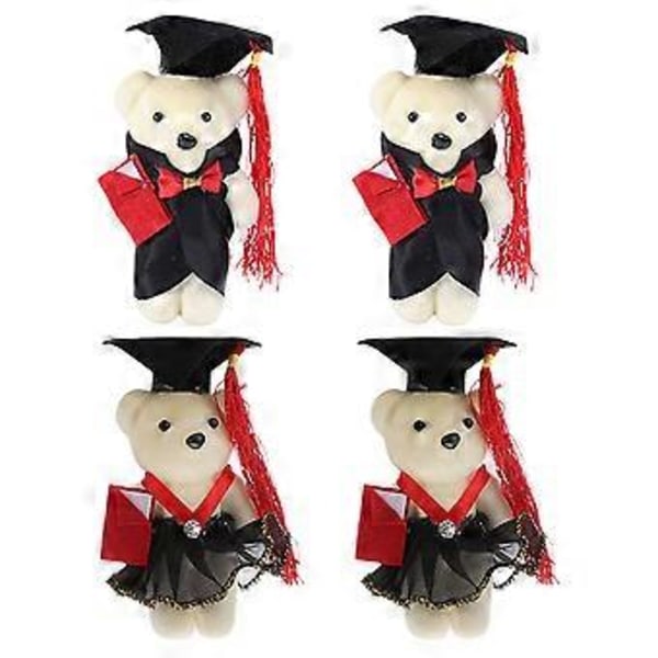 4 stk. Små Graduation Dukker For Bukettdekor Mini Plysj Graduation Bjørn Graduation Dukke Dekor (Bilde 2)