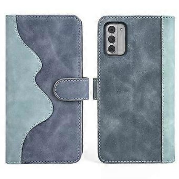 Dual-farvet Splicing Cover til Nokia G42, PU Læder Anti-drop Wallet Stand Telefon Case (Style D)