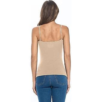 Dame Camisole Tanktopp - Pustende Bomullsstretch, Stor Størrelse