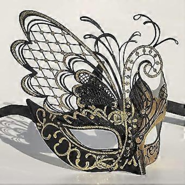 Venice Butterfly Maskerade Maske Kvinde/halloween/karneval/fest/galla/bryllup (Rød)