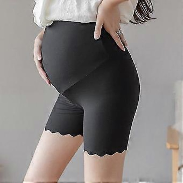 Damshorts, justerbar midja (L Svart)