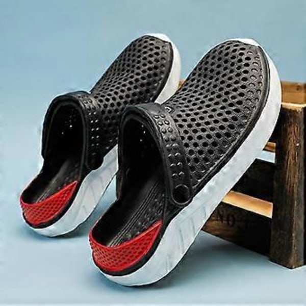 Unisex Strandtofflor Tjock Sula Vattentäta Halkfria Sandaler Flipflops För Kvinnor Män (39 Svart)