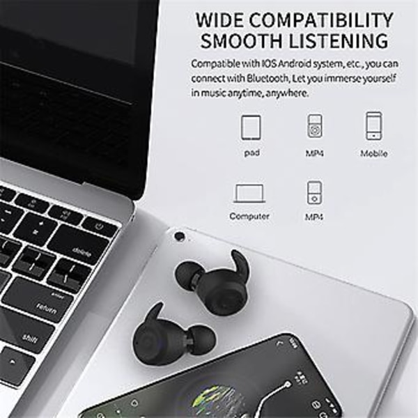 T20 TWS Bluetooth Trådløse IPX6 Sports Høretelefoner (Hvid)