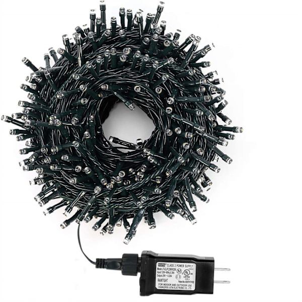 Utomhus LED-slingljus, regnskyddande dekorationsljus, vitt
