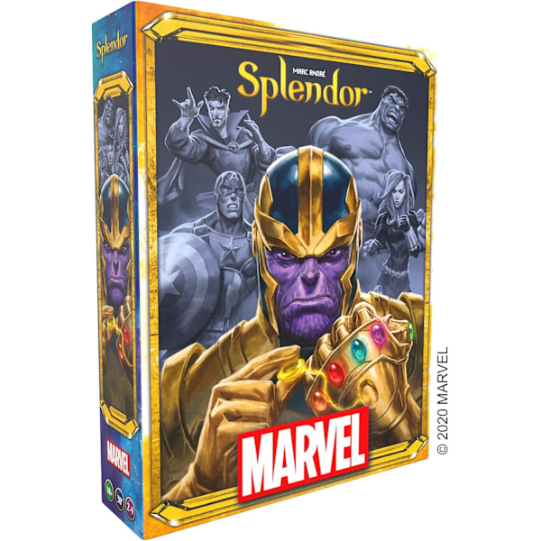 Marvel Splendor Brädspel - Strategispel för Barn och Vuxna, Roligt Familjespelkväll Underhållning, Ålder 10+, 2-4 Spelare, 30 Minuters Spelstid