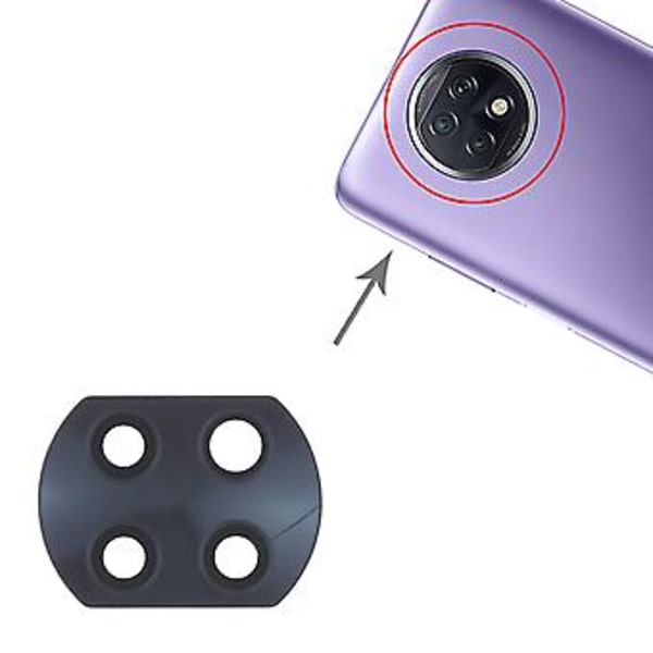 10 stk Bakkamera Linse for Xiaomi Redmi Note 9T 5G