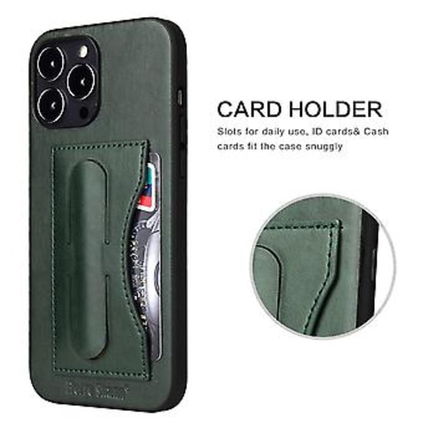 Fierre Shann Holder PU-fodral för iPhone 15 Plus (Grön)