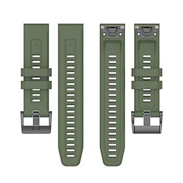 Silikonklokkearmbånd for Garmin Fenix 7S (Hærfargegrønn)