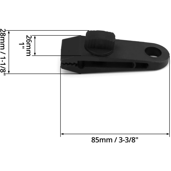 Presenningklips, 12 stykker, vindtette presenningklips, for biltelt, presenning, markiser, camping