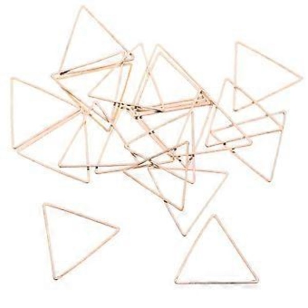 20 kpl Geometrisia Riippuvia Korvanappikorvakoruja Riipus DIY (Kultainen Kolmio 24mm)