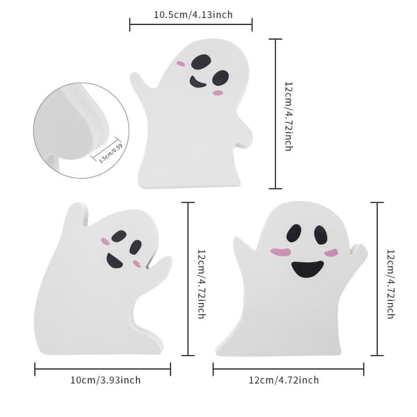 Søte spøkelsestema Halloween skrivebords- og hjemmefestdekorasjoner