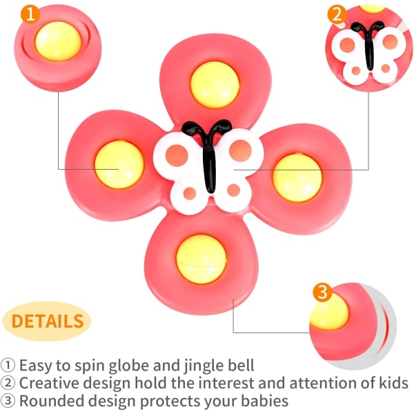 3ST Sugkoppssnurrleksaker för 1 2-åriga pojkar|Snurra