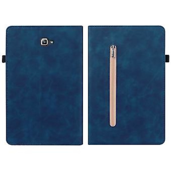 Läderfodral med blixtlås för Samsung Galaxy Tab A 10.1 2016/T580/T585 (Blå)