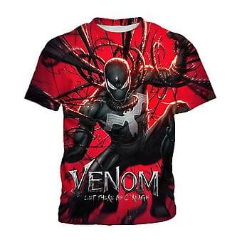 5-9 år Barn Venom Tryckt Kortärmad Topp T-shirts (5-6Y)