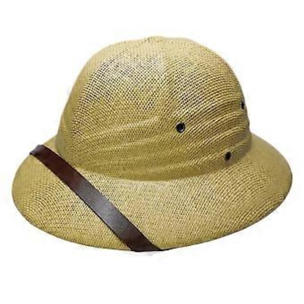 Pith Cosplay Hatt Handgjord Stråhatt Elegant Solhatt Överraskningspresent till Flickvän för Semestrar Fransk Stil Ljusgul (Ljusgul)