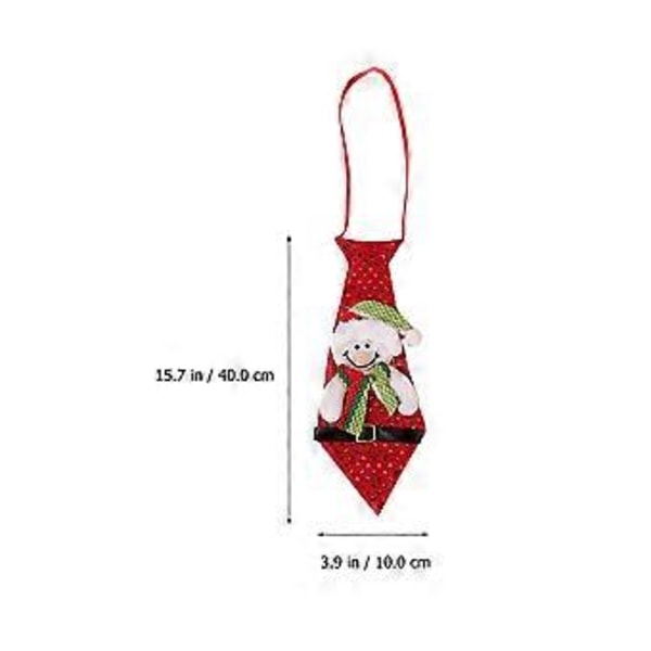 3 stk Holdbare Kreative Slips Juler Polyester Trykte Slips Juletilbehør