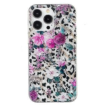 Til iPhone 15 Pro Imd Shell Mønster Tpu Telefon Cover (Leopard Blomst)