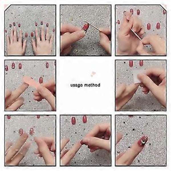 Modetøj Bærbar Neglelap Falsk Manicure Vandafvisende DIY Neglekunst