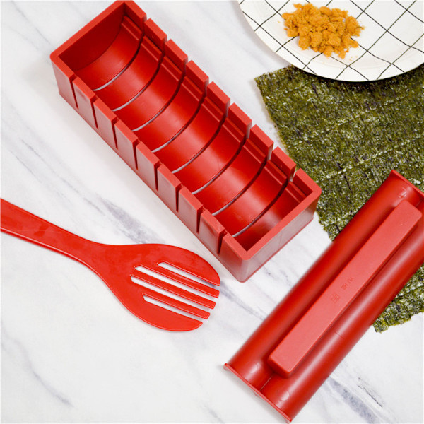 Sushi-set Deluxe med komplett sushi-set 10 delar plast Sus