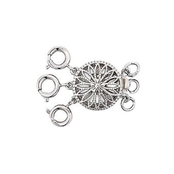 Magnetisk halskædeforbindelse lag halskæde lås til stabelbare kæder armbånd (sølv 2)