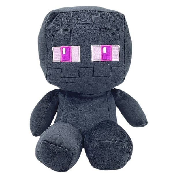 Enderman plysdyr (10\" / 25cm), sort Enderman spil plys