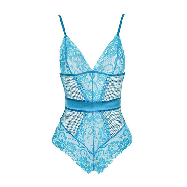 Kvinnors underkläder En del fisknät Teddy spets koppar Bodysuit Mesh Ba