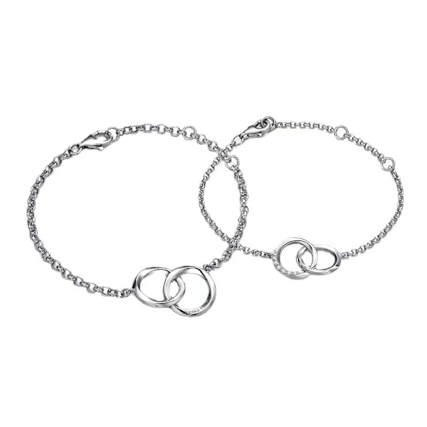 Parforholdshalskæder og -armbånd i massivt sterling sølv Mobius Evighed
