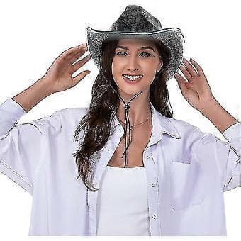 Valaiseva Space Cowboy Cowgirl -hattu (musta)