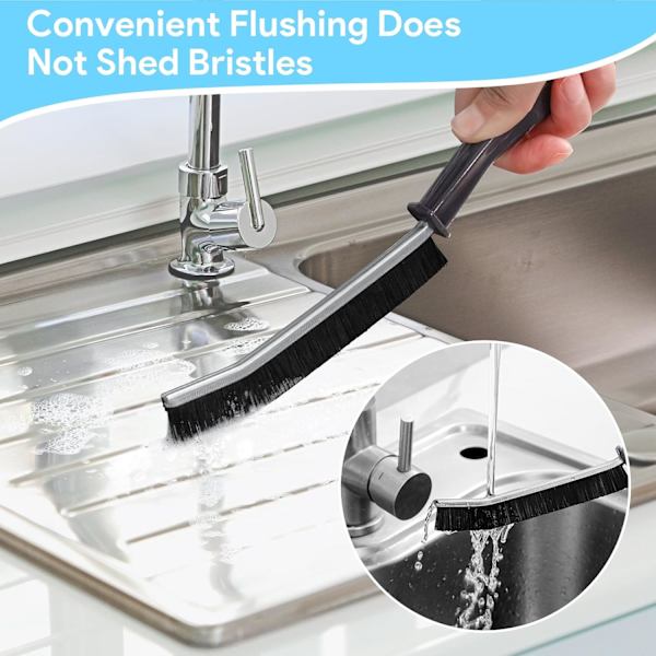 3 stk Gap Cleaning Brush, Groove Brush med håndtak, Multifunct