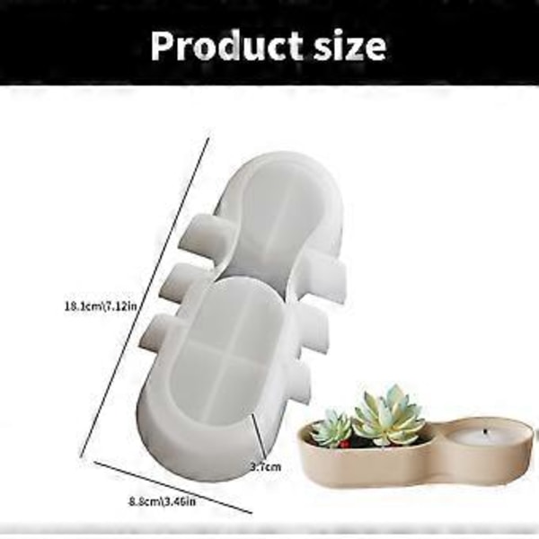 Fleksible silikoneforme, håndlavede små blomsterpotteforme, perfekte til at lave skåle med epoxyharpiks og andre materialer