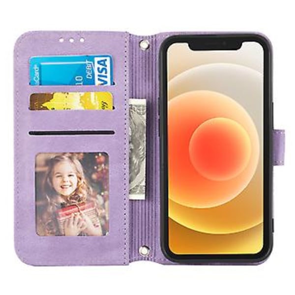 Prässattu nahkakotelo iPhone 15 Pro Maxille (Vaaleanpunainen)