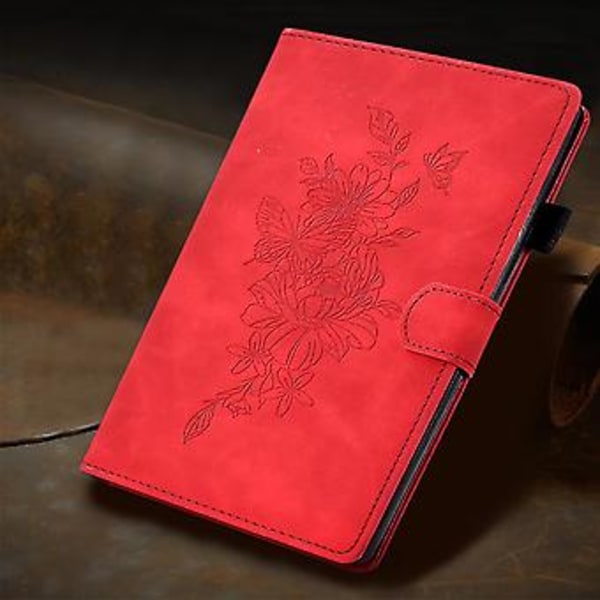 Butterfly Smart Läderfodral För iPad Pro 11 2024 (Röd)