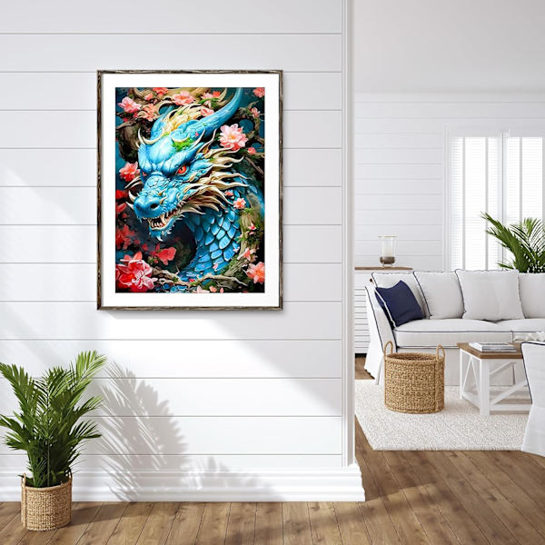 5D timanttimaalaus 30x40cm Lohikäärme I