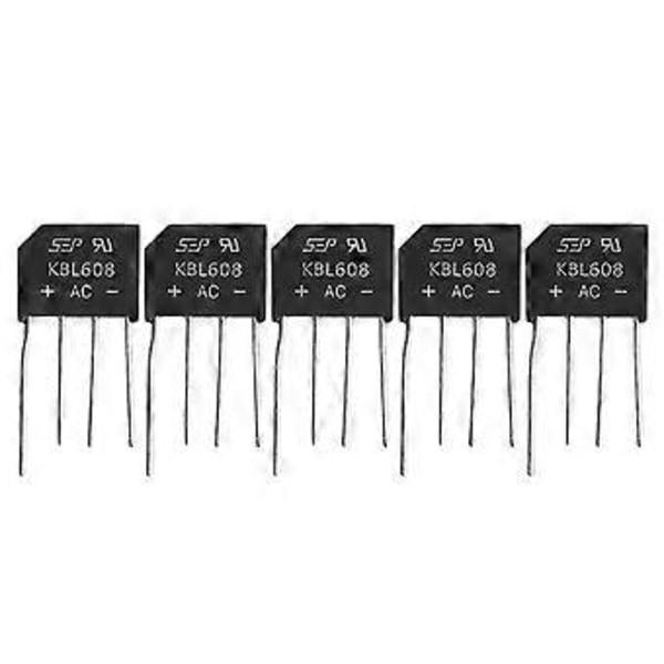 5 stk KBL608 DIP KBL608 6A 800V Diodebro-lige