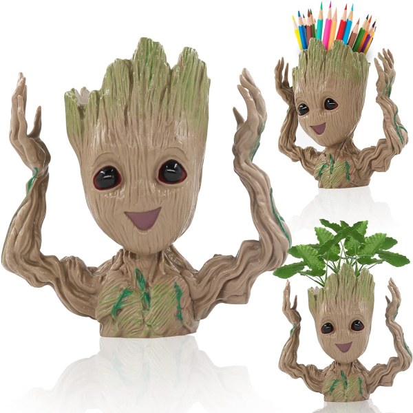 Baby Groot Blomkruka, Cartoon Baby Groot Blomkruka med Dränering