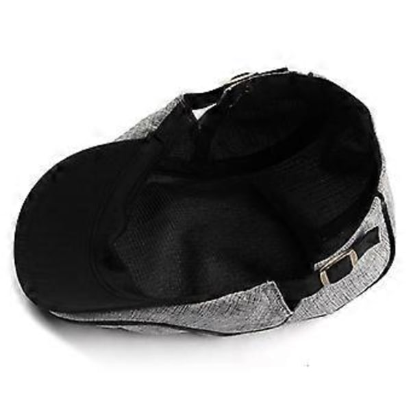 Herrar Pojkar Platta Kepsar Beret Cabbie Country Peaky Newsboy Golf Driving Hat (Ljusgrå)