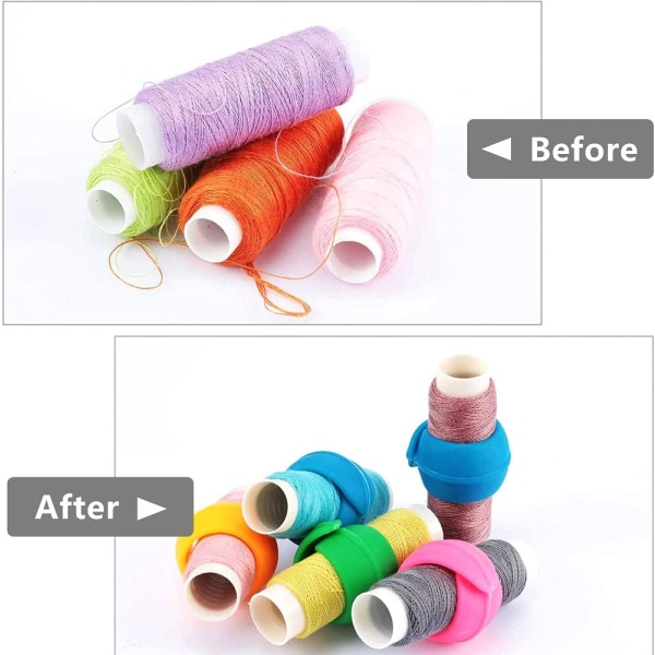 12 Pcs (4 Colors) Spool Clip Sewing Thread Spool Hugger Bobbin Ho