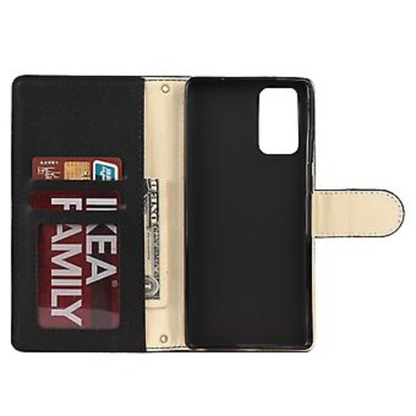 Färgsplintat läderfodral för Samsung Galaxy Note20