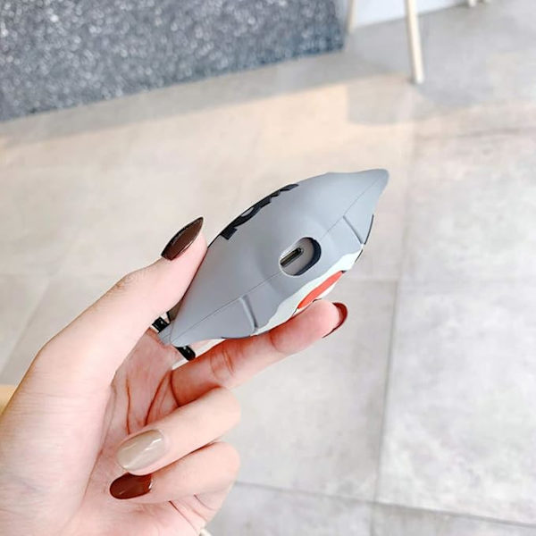 AirPods-fodral, Söt 3D Mus Tjock Mjuk Bärbar Nyckelring Fing