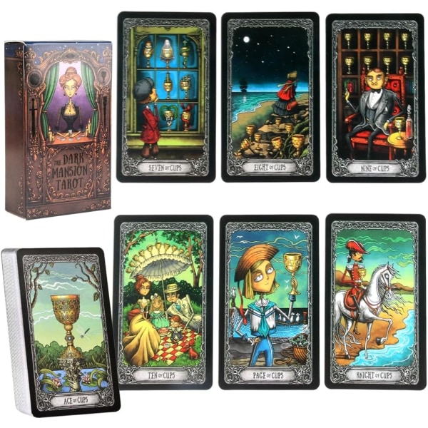78st Tarot Deck Dark Mansion Tarotkort Kortspel Spådom Tarot Deck Nybörjare Inre Tankar O