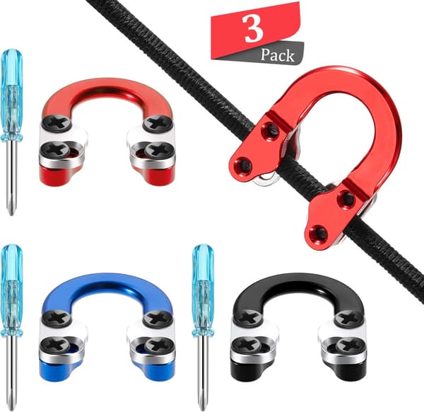 3 Set Archery Spännen Sammansatt Båge Metall D-Spänne Metall D Bu