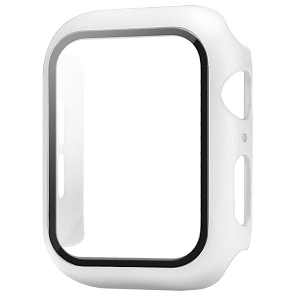 （Frosted Transparent）Fodral Kompatibelt med Apple Watch 44MM, 2 i 1 Skydd PC Härdande Fodral och