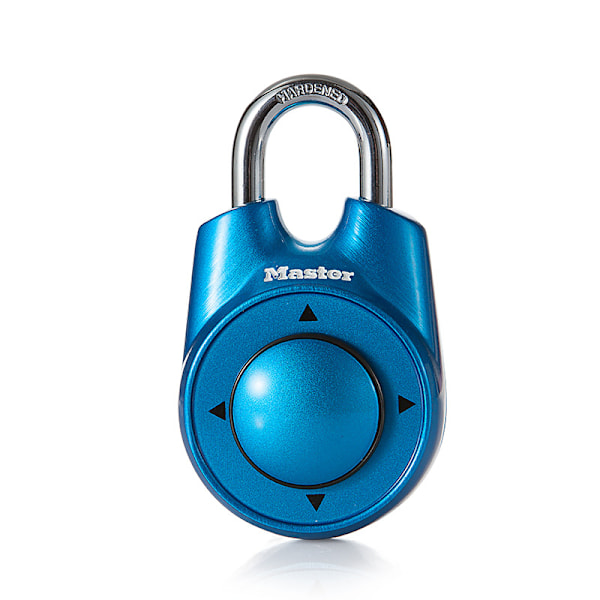 Sininen Master Lock -suuntalukko lukittava kuntosalilukko