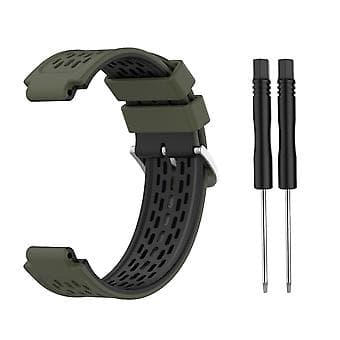 Silikon armbånd for Garmin Approach S2 / S4 (Hærfarge Svart)