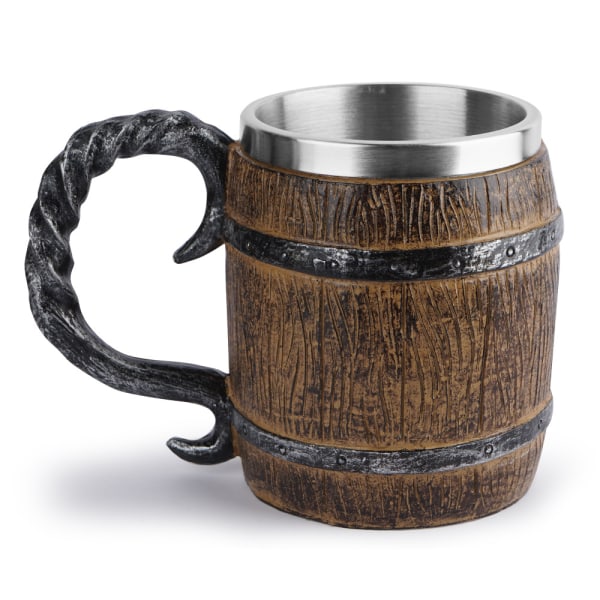 Nordic Medieval Viking Beer Mug - Ölmugg - Ölglas - Ek - S