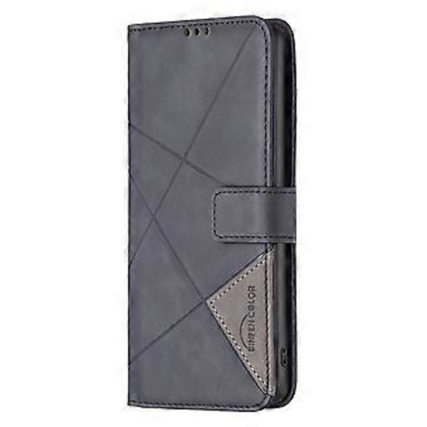 BINFEN COLOR BF05 For Infinix Note 40 Etui Stativ Lommebok PU Lær Geometrisk Telefondeksel (Stil A)