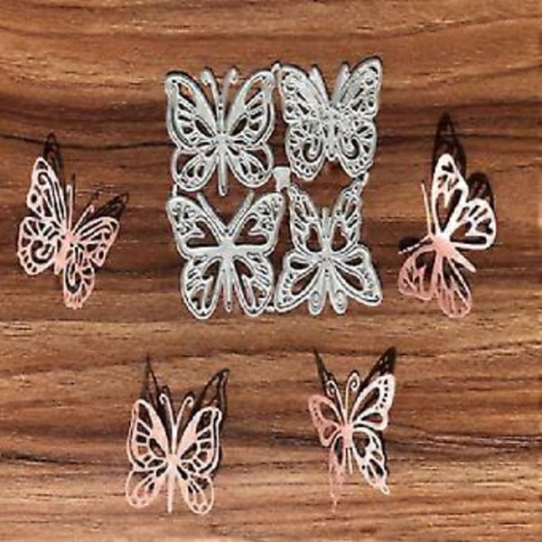Hullet til Butterfly Skæreforme Stencil Scrapbooking DIY Album Stempel Papir Kort til Håndlavede Hilsenskort Prægning Dekoration Håndværksprojekter