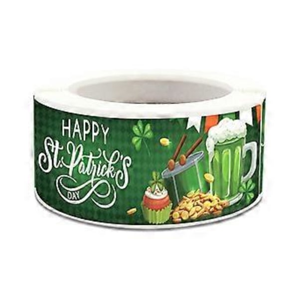 500 st. Patricks dag klistermärken Shamrock öl guldmynt etiketter Lärare belöning klistermärken Lucky Irish dekaler