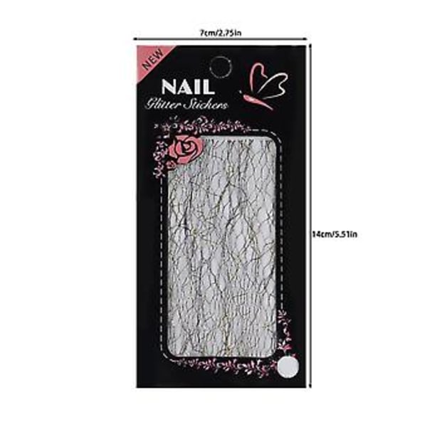 DIY Manikyr Dekal Omslag Dekal Präglad Rand Linje 3D Självhäftande Nät Nagelsticker Nagelglitter Ihåliga Transferfolier